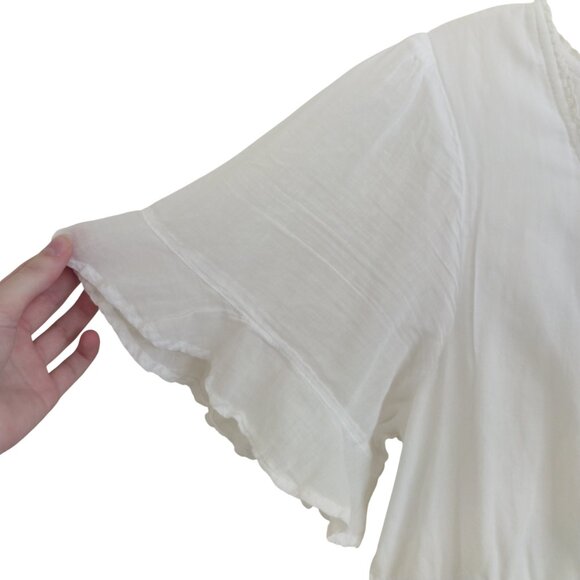 April Cornell Bronte Nighty Nightgown Like New Size XS Cotton Pajamas White - Picture 8 of 13